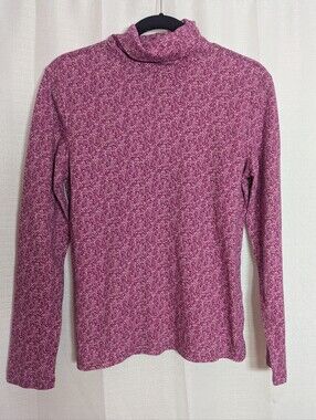 Basic Editions Heathered Rose Turtleneck